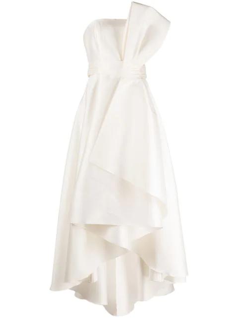 Tara draped strapless gown by SACHIN&BABI