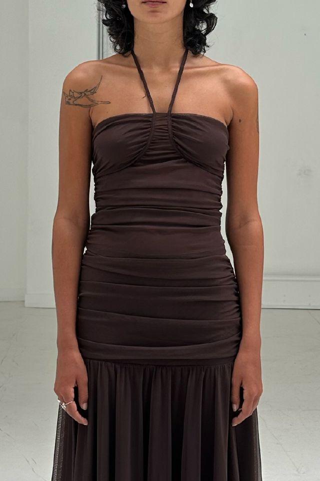 SAEMDI Elva Semi-Sheer Mesh Halter Neck Top by SAEMDI