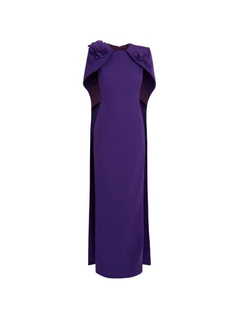 Lennox floral-appliqué maxi dress by SAFIYAA