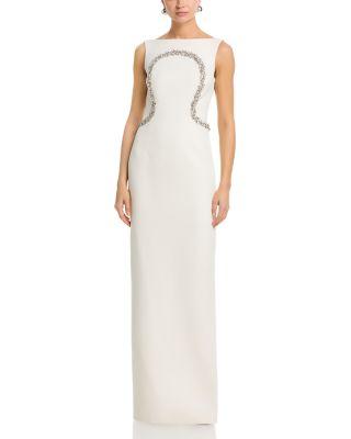 Riley Boat Neck Open Back Gown by SAFIYAA