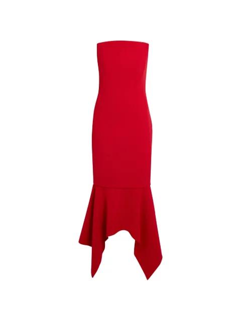 Tegan asymmetric midi dress by SAFIYAA