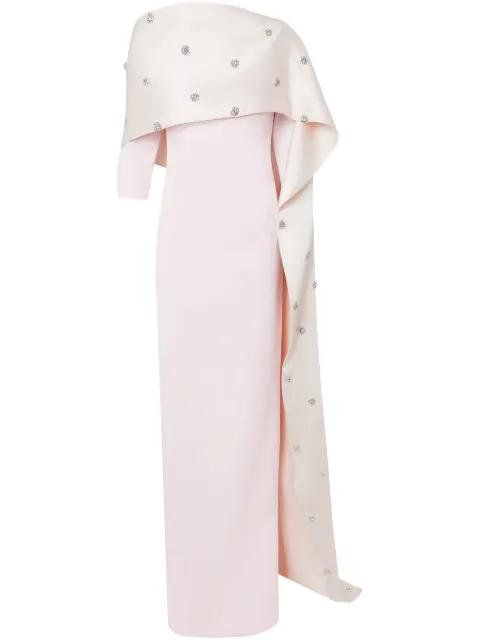 cape-attached dress by SAFIYAA