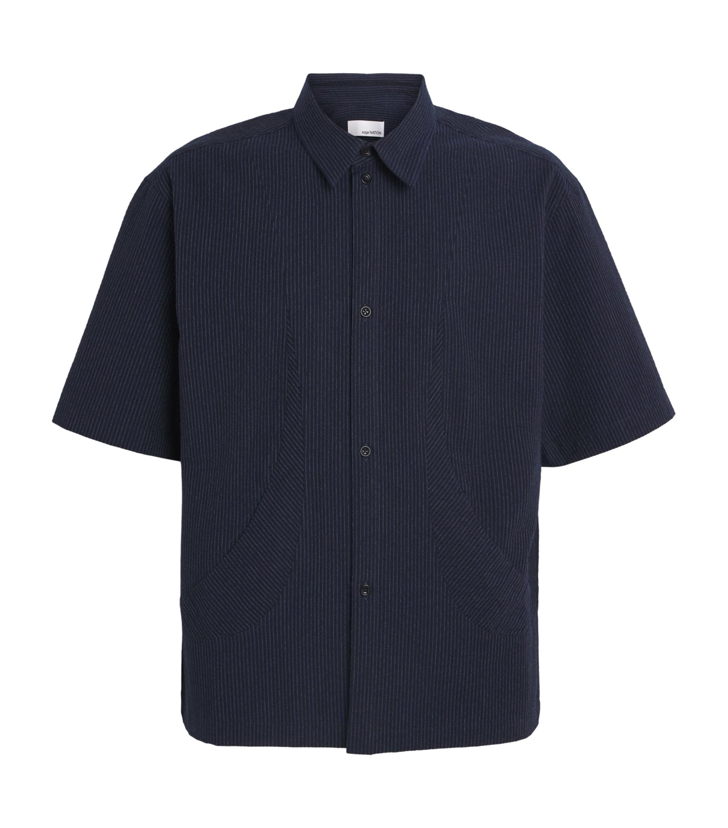 Sage Nation Pinstripe Takeshi Shirt by SAGE NATION