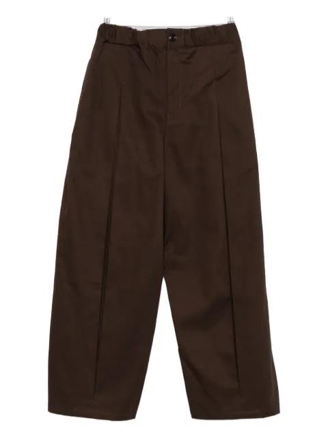 box-pleat elasticated-waist pants by SAGE NATION