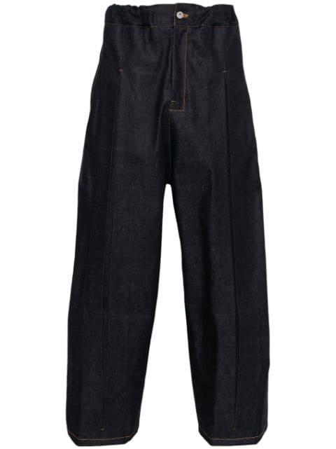 inverted-pleat jeans by SAGE NATION
