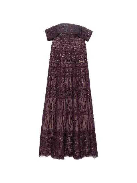 Beaded tulle dress by SAIID KOBEISY