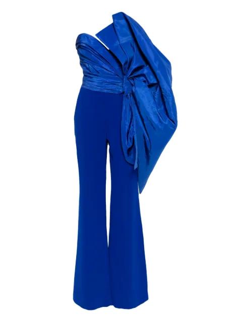 Taffeta-bow jumpsuit by SAIID KOBEISY