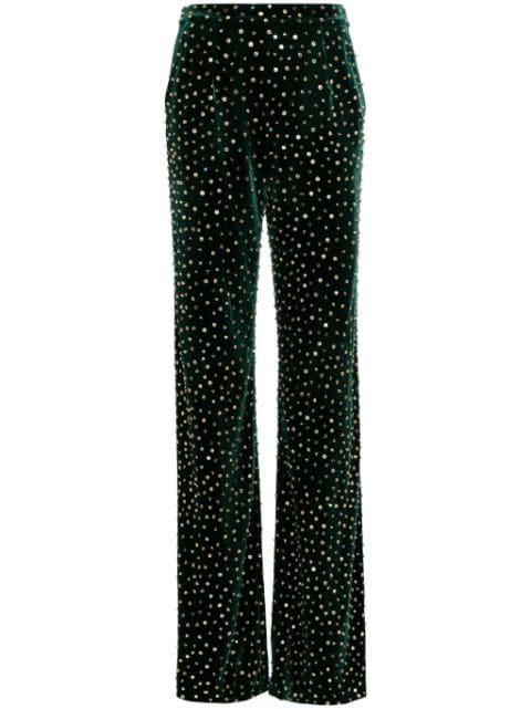 beaded tailored trousers by SAIID KOBEISY