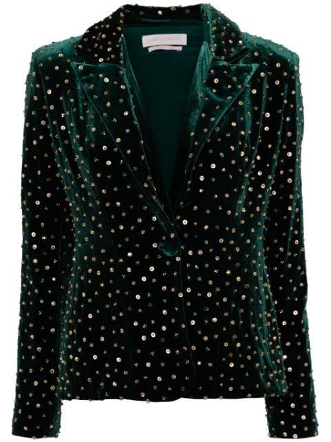 beaded velvet jacket by SAIID KOBEISY