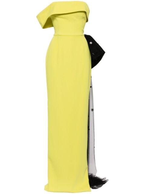 bow off-shoulder gown by SAIID KOBEISY