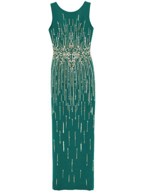 crepe beaded dress by SAIID KOBEISY