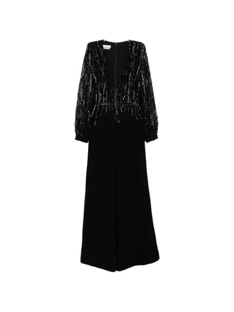 crepe beaded jumpsuit by SAIID KOBEISY