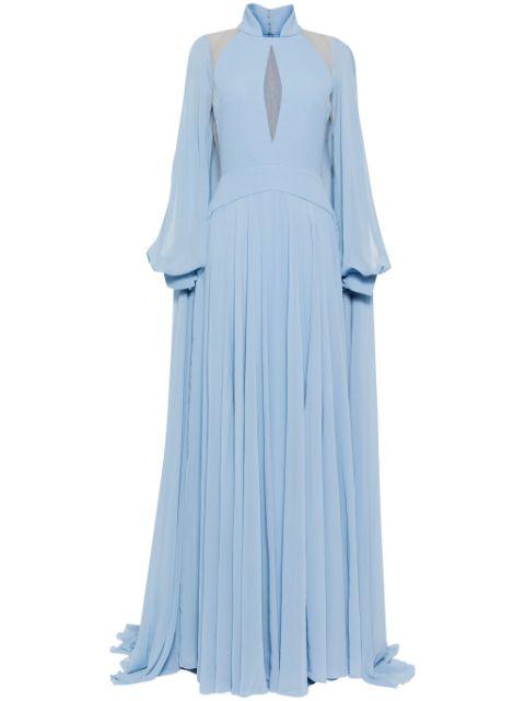 crepe georgette long dress by SAIID KOBEISY