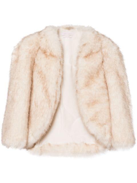 cropped faux-fur jacket by SAIID KOBEISY
