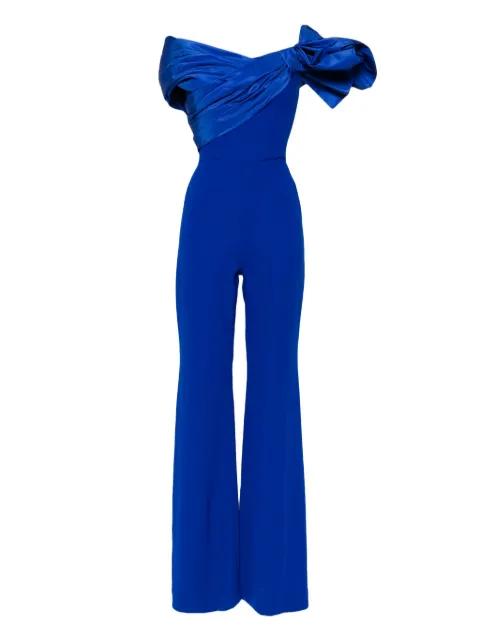 draped bow jumpsuit by SAIID KOBEISY