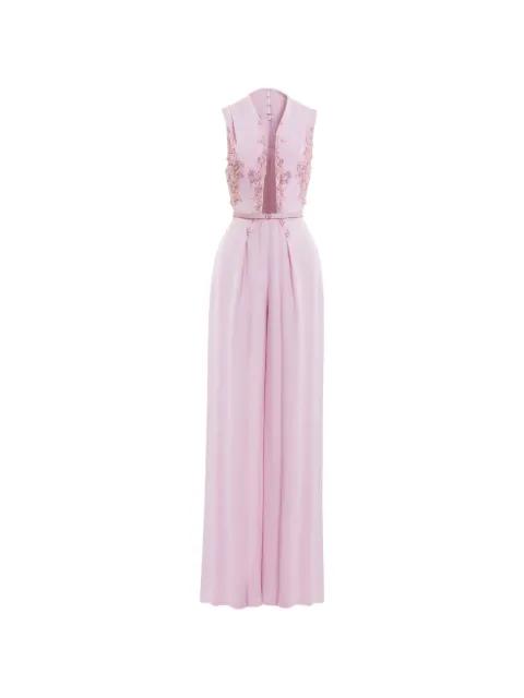 embellished crepe jumpsuit by SAIID KOBEISY