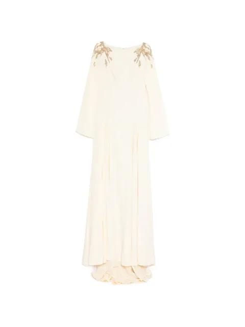 embellished crepe kaftan by SAIID KOBEISY