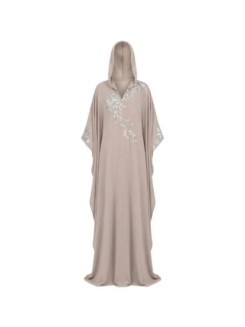 embellished-front hoodied abaya by SAIID KOBEISY