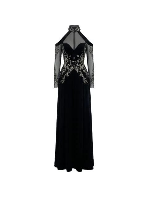 embellished maxi dress by SAIID KOBEISY
