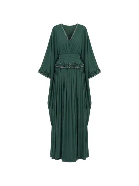 embroidered-details long-sleeve dress by SAIID KOBEISY