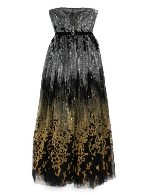 embroidered maxi dress by SAIID KOBEISY