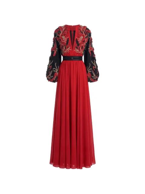 embroidered maxi dress by SAIID KOBEISY