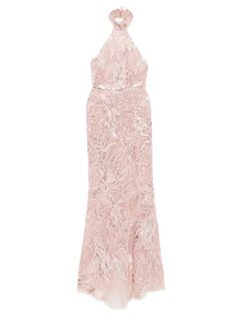 embroidered maxi dress by SAIID KOBEISY