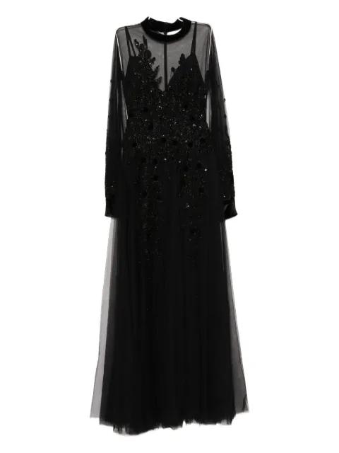 embroidered tulle gown by SAIID KOBEISY