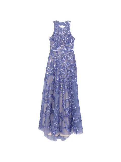 embroidered tulle long dress by SAIID KOBEISY