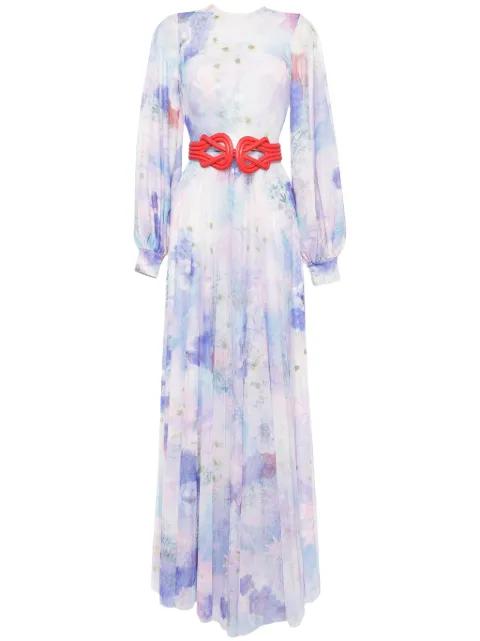 floral printed long dress by SAIID KOBEISY