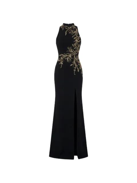 halterneck embellished maxi dress by SAIID KOBEISY