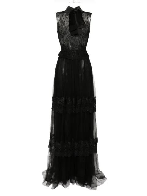 lace sleeveless dress by SAIID KOBEISY
