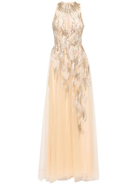 long embroidered dress by SAIID KOBEISY