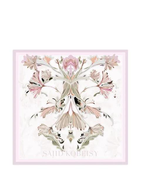 medium floral scarf by SAIID KOBEISY