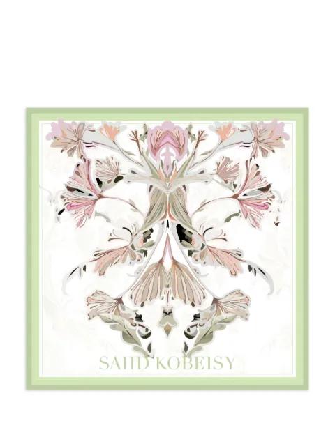 medium floral scarf by SAIID KOBEISY