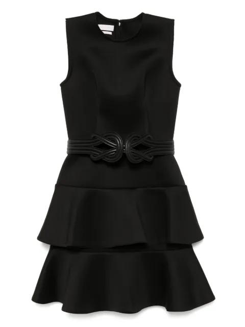 midi ruffled dress by SAIID KOBEISY