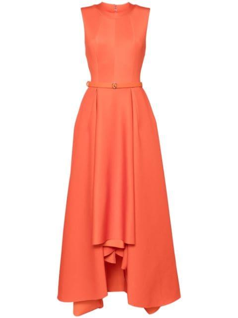 neoprene high-low gown by SAIID KOBEISY