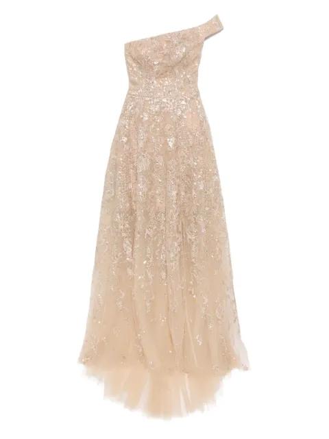 off-shoulder embroidered dress by SAIID KOBEISY