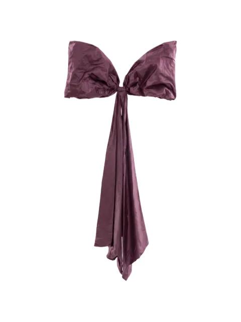 oversized-bow cape by SAIID KOBEISY