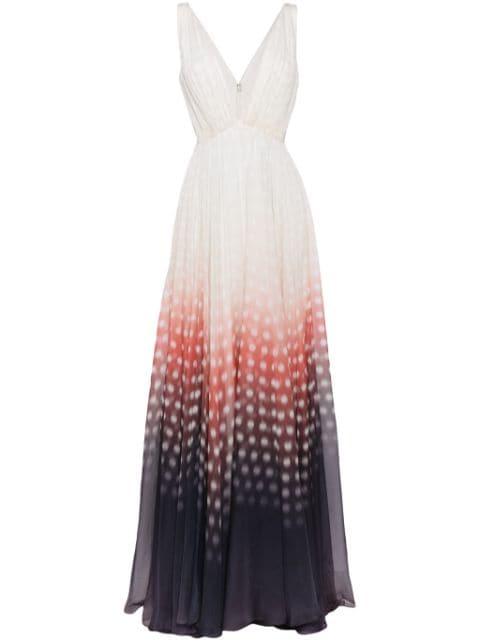 polka dot-print full-skirt dress by SAIID KOBEISY