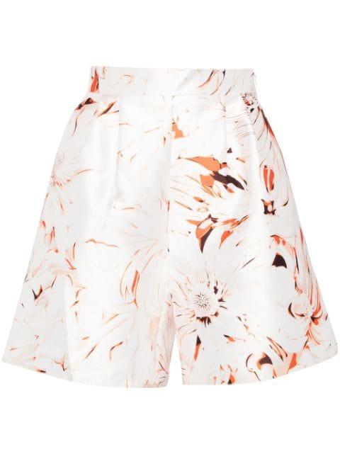 printed flared shorts by SAIID KOBEISY