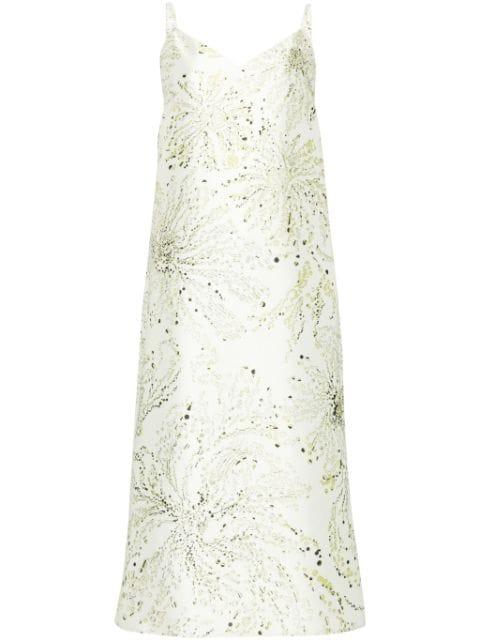 printed mikado dress by SAIID KOBEISY