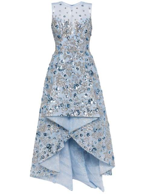 sequin-embellished tulle dress by SAIID KOBEISY