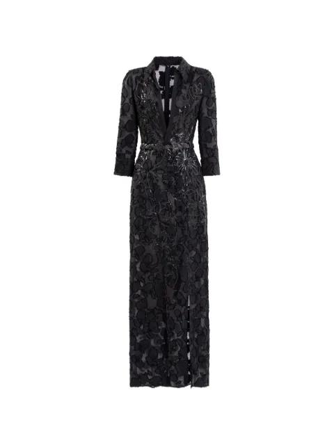 textured maxi dress by SAIID KOBEISY
