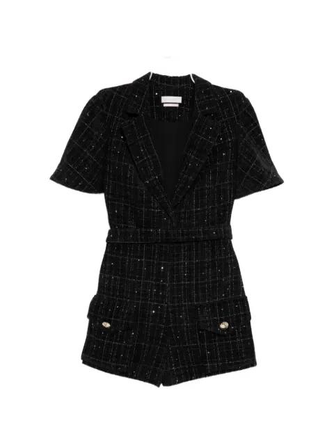 tweed short jumpsuit by SAIID KOBEISY