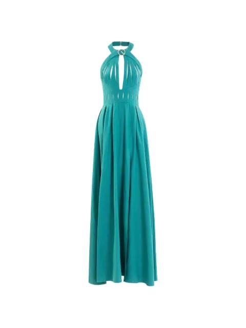 vertical cut-out ring-detail maxi dress by SAIID KOBEISY