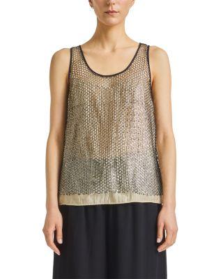 Menton Mesh Sequin Top by SAINT ART