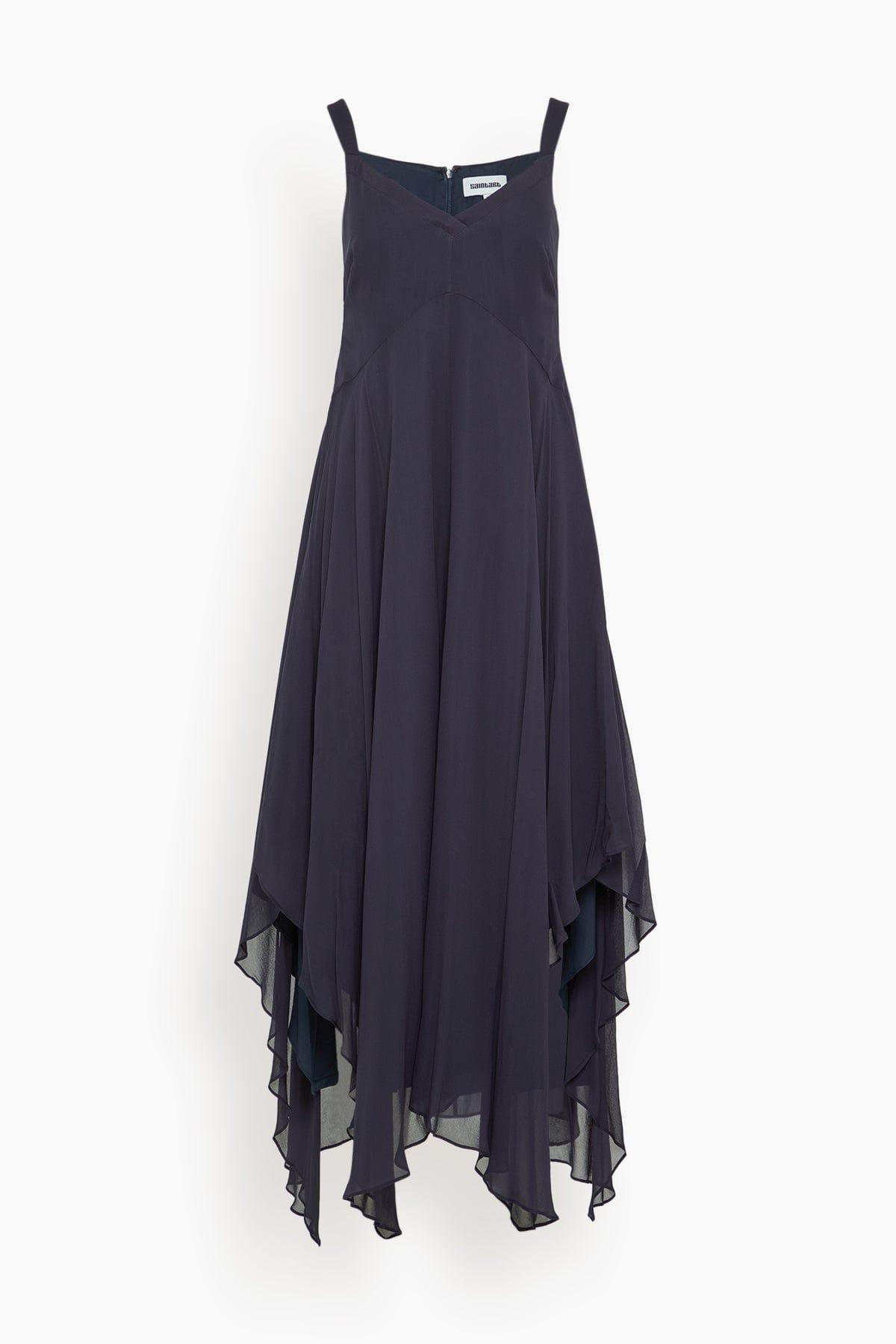 Riley Handkerchief Dress in Navy by SAINT ART