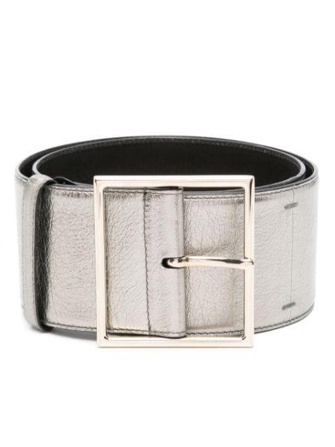 1990s metallic-finish leather belt by SAINT LAURENT 