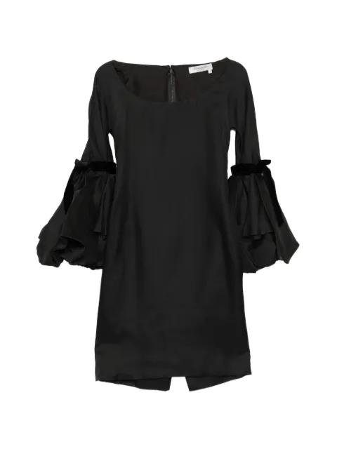 2002 Silk Gothic Bell Sleeve Dress by SAINT LAURENT 